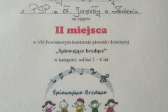 VII Powiatowy Konkurs Piosenki Dziecięcej „Śpiewające brzdące”