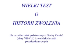 Wielki test o historii Zwolenia