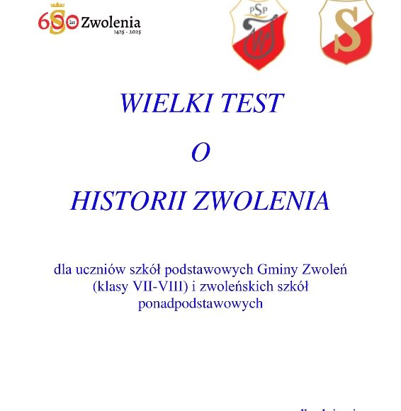 Wielki test o historii Zwolenia